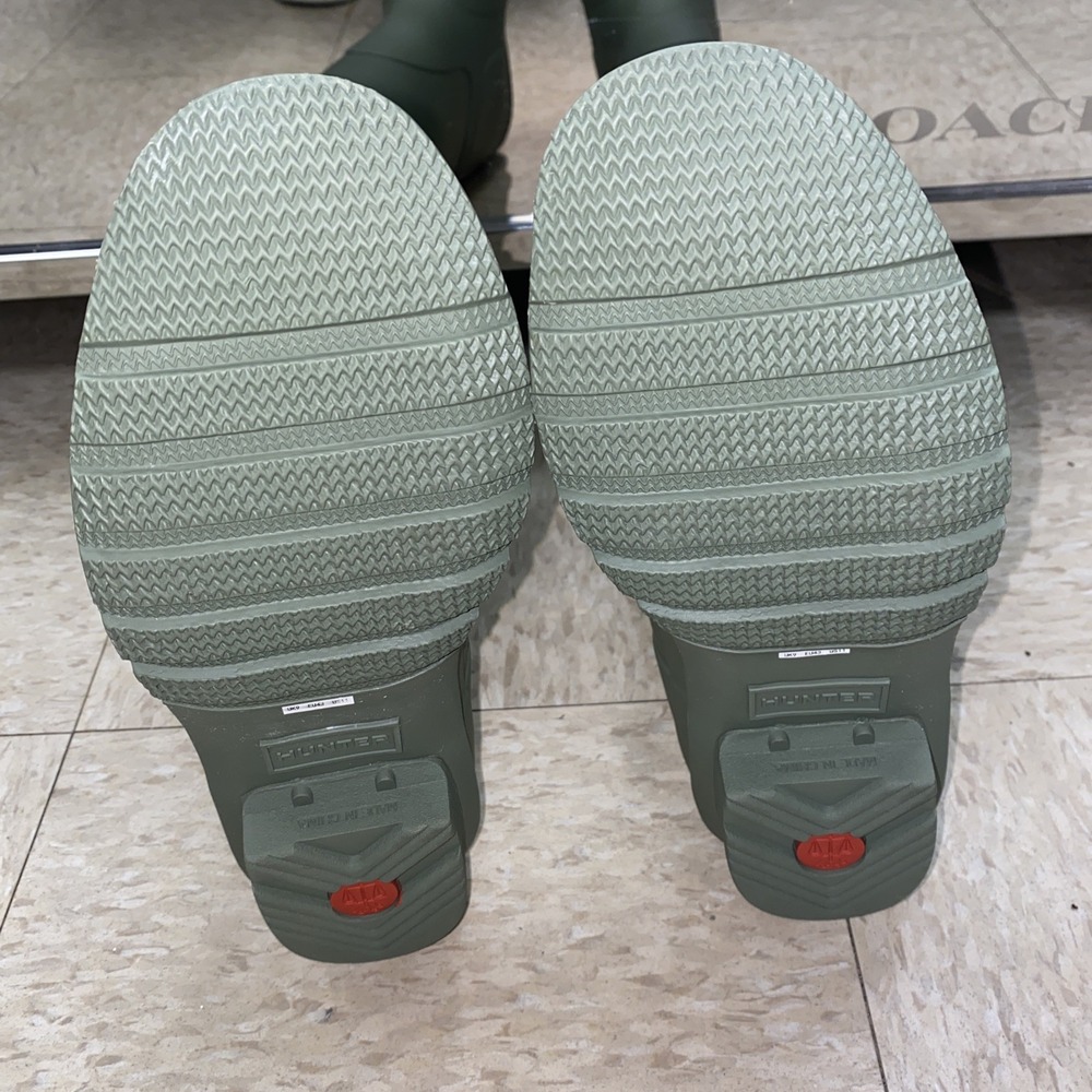 Hunter Boots Womens Size 11 US Green Original Play Tall Rain Waterproof Natural - Picture 11 of 14